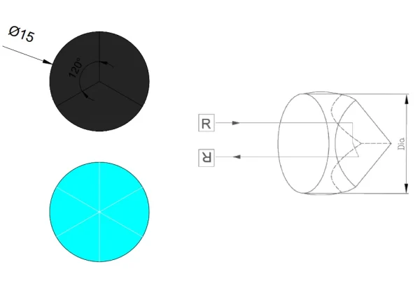 Black Painted Corner Cube Prism for Fundus Imaging System - Image 4