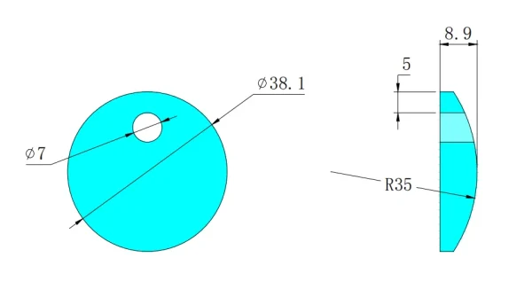 Plano-Convex Lens with Through Hole - Image 2